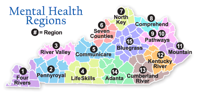 Regional MH/MR Boards in Kentucky